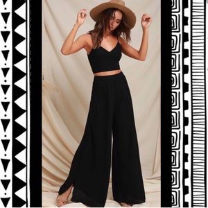 Slit flare pants